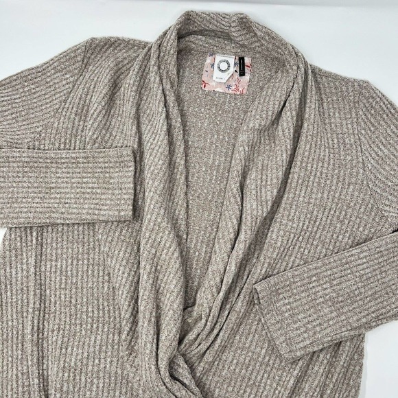 Anthropologie Akemi + Kin Woodruff‎ Waffle Knit Wrap Top Size Small Brown - Picture 1 of 6